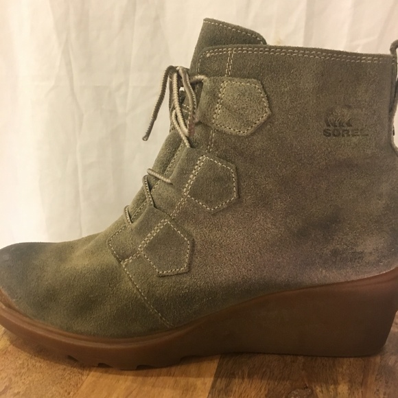 sorel wedge lace up boots